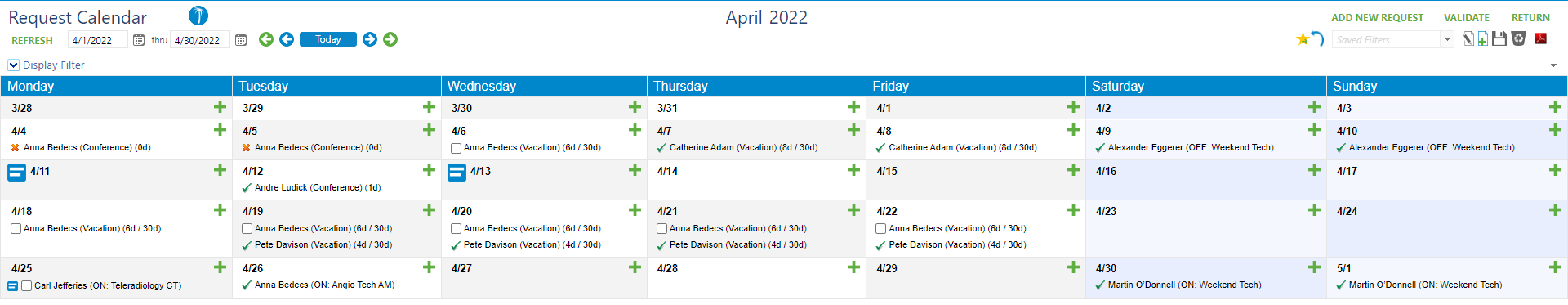 screenshot of Momentum Scheduling
